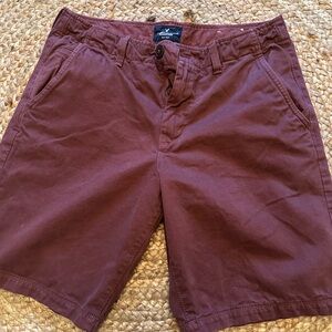 American Eagle Outfitters Maroon Flat Front Shorts
